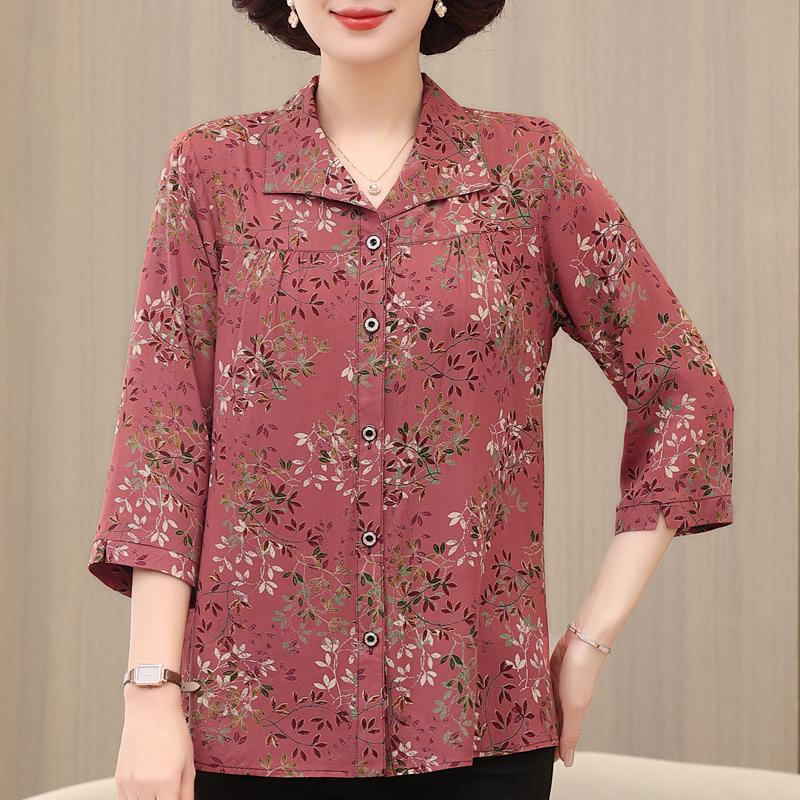 

Елегантні літні топи для жінок, вінтажний одяг, повсякденні сорочки з довгими рукавами великих розмірів 4XL