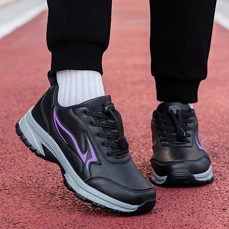 

Осенние кожаные водонепроницаемые мужские и женские повседневные кроссовки для ходьбы с мягкой подошвой для людей среднего и пожилого возраста, спортивные кроссовки для ходьбы, размер 38-45 35