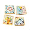 4 Pieces DIY Mosaic Coaster Handmade Craft for Playdates School Art Projects Sunflower