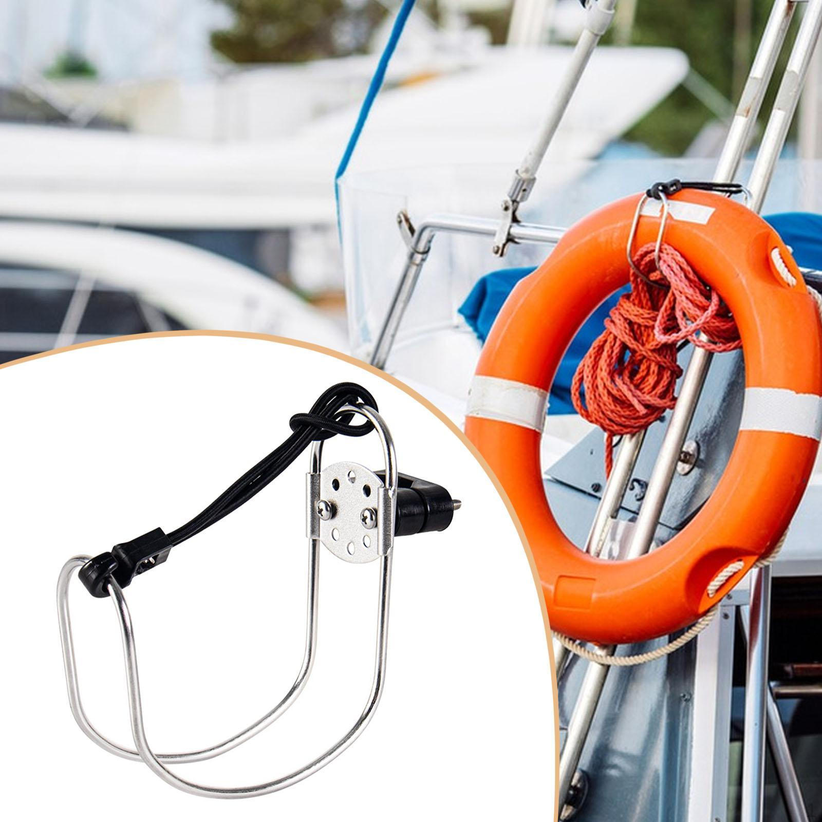 

Lifebuoy Bracket Marine Buoy Holder,Portable Stainless Steel,Boat Ring Holder