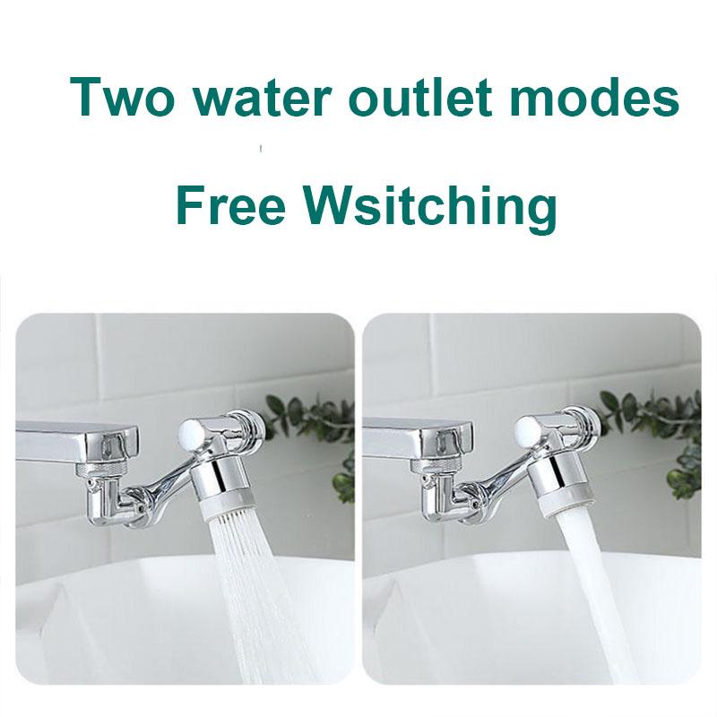 Black/Sliver Universal 1080° Free Rotation Faucets Extender Sprayer Head Copper Kitchen Faucet Aerator Water Tap Nozzle