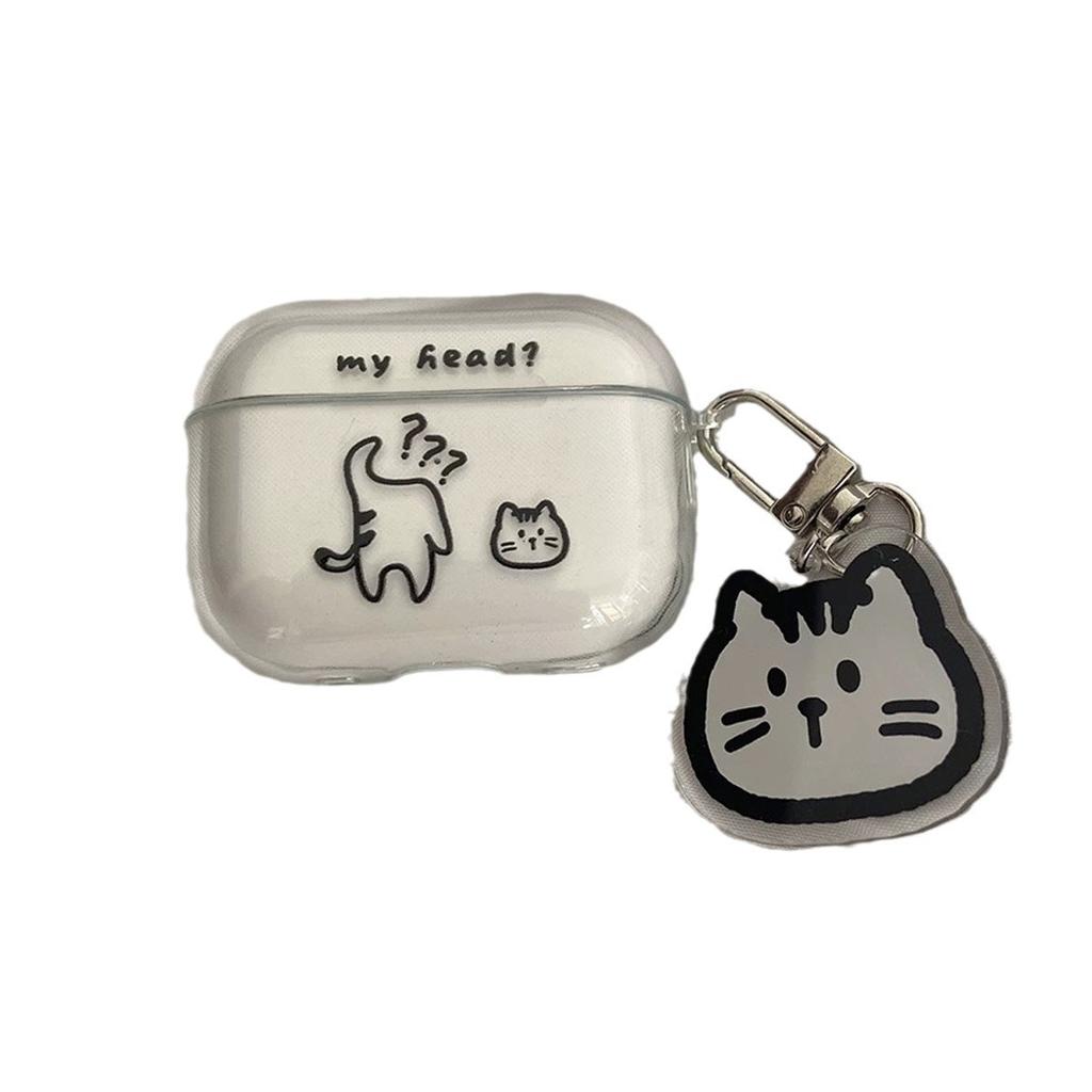Cartoon cute cat for apple wireless bluetooth headset case AirPods 1 /1 generation protective case