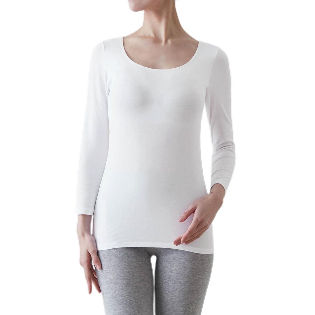 Belle Maison Sleeve Inner Shirt with Inner Cotton Warm Size M Women's 3/4 Cups, Blend, Innerwear, Hotcot, Off-White,