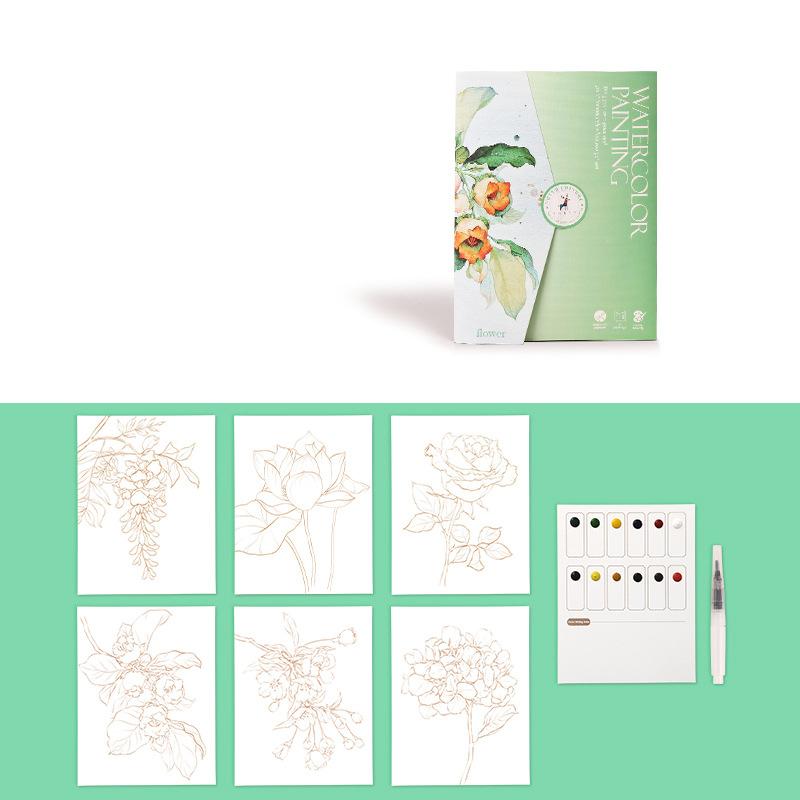 6 Creative Watercolor Painting Sets, Including Watercolor Paper, Dipping Pen, Art Painting and Coloring Pigments