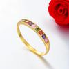 Bracciale da donna di lusso leggero in oro con zirconi colorati imitazione, gioielli alla moda semplici e di temperamento