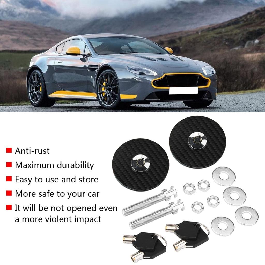 Hood Lock Catch Set Hood Lock Kit Hood Cover Lock Front Hood Cover Lock