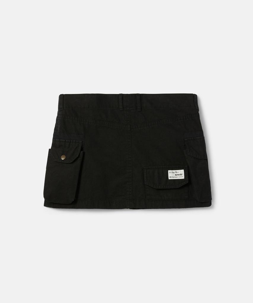 Sio Cargo Cotton Mini Skirt_Black