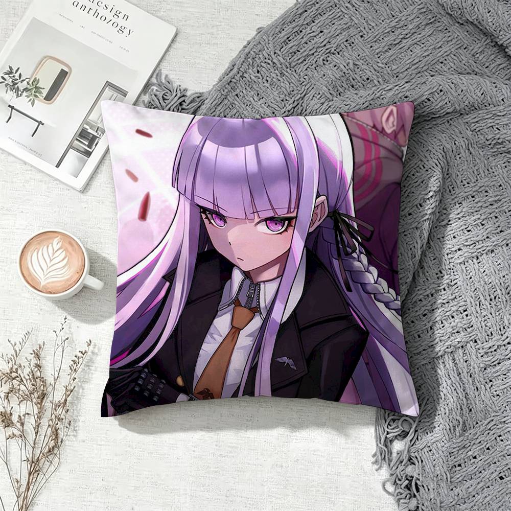 Danganronpa Kyoko Kirigiri Square Pillow Case Multi Sizes For Car Home Bedroom Decor Custom Valentine Gifts