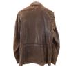 Lawton 40s Vintage U-shape leather jacket 34 Brown TALON ZIP Men's Used