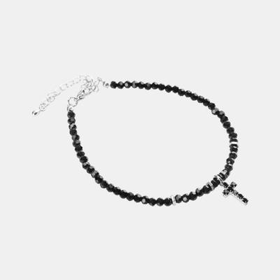 SQUAZ Cross Pendant Bead Bracelet Couple Accessories SIDA207
