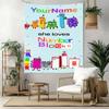 Numberblocks Custom Your Name Wall Decor Tapestry Art For Pet Memorial Birthdaywedding Party Backdrop Family Gift