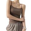 Ribbed Camisole Tank Top for Women - Slim Fit, Underarm Coverage, Spring/Summer/Autumn Wear