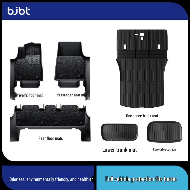 BJBT Full Coverage Non-Slip Floor Mats for Tesla Model Y 2023, TPE Injection Molded