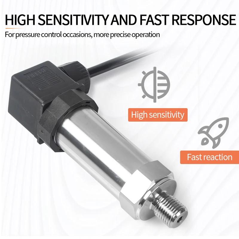 0.1bar 0.3bar 20bar 200bar 400bar Water Oil Fuel Gas Air Pressure Transmitter G1/4 12-36V 4-20mA RS485 0-600bar Sensor