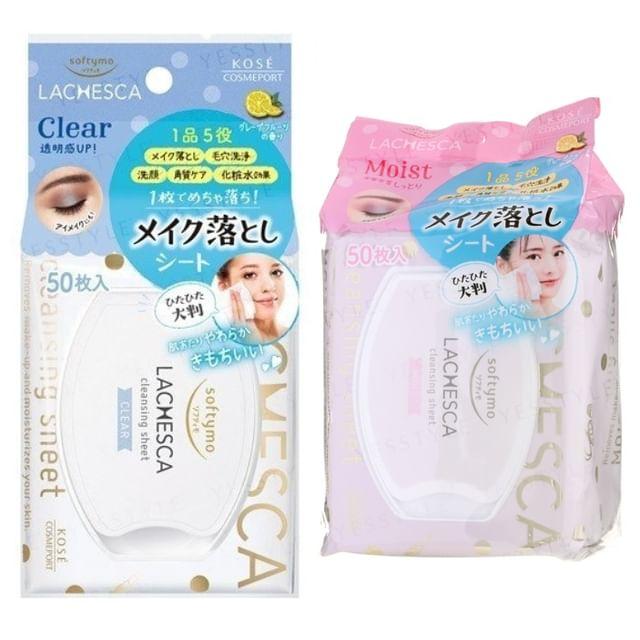 Kose - Lachesca Makeup Remover Sheet Moist - 50 pcs
