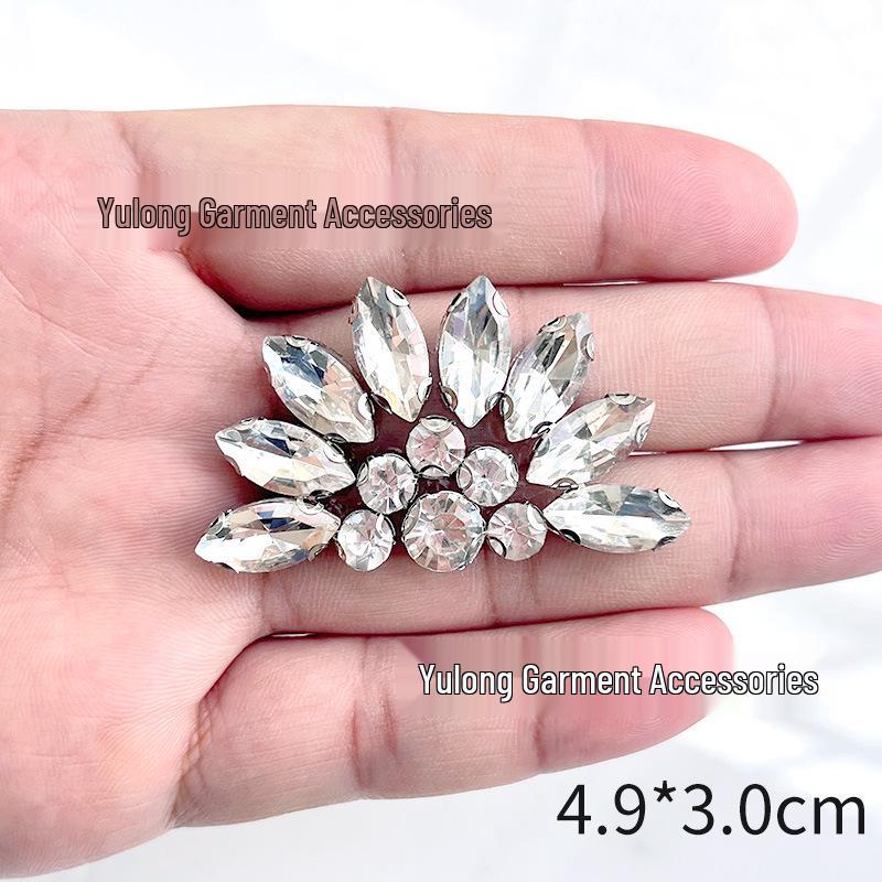 Luxury White Rhinestone Hotfix Stickers: Super Shiny DIY Dress Accessories with Hot Melt Adhesive