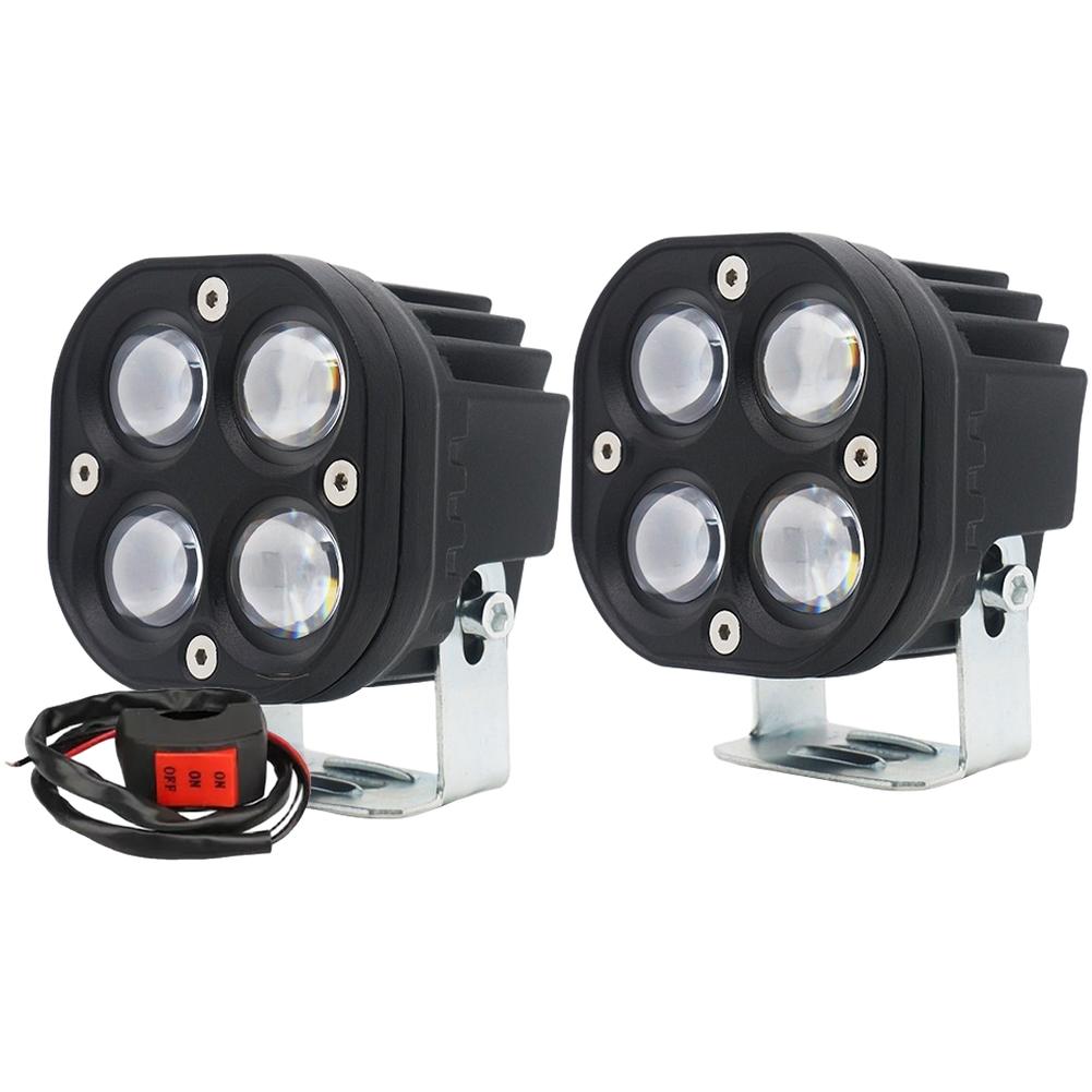 

Off Road Lamp Black LED Work Light Dual Beam Modes Aluminum Housing Adjustable Mounting Brackets Night Driving China Mainland