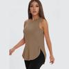 Workout Tank Top For Women With Side Slits Polyester Fabric For Yoga And Running