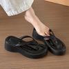 Comemore Summer Clip Toe Platform Wedges Women Slippers Thick Heel Flip Flops Solid Casual Sandals Slipper for Women