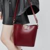 Commuter Versatile Bucket Bag Cowhide Underarm Women's Bag Large Capacity Shoulder Bag