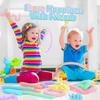 6 Stück/Packung Pop Tubes Sensorikspielzeug Fidget Pop Tube Stressabbau Dekompression Finger Spielzeug Teleskoprohr für Kinder Teenager Geschenke