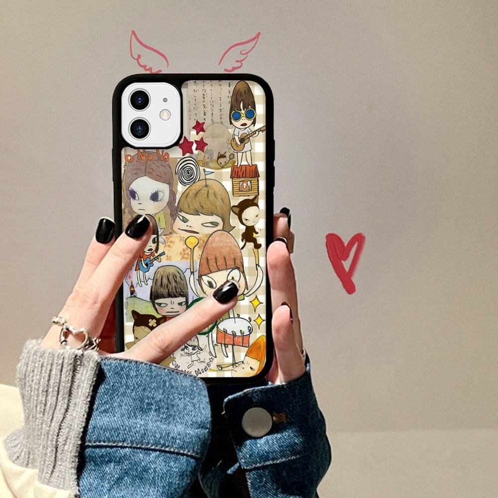 

Y-yoshitomo Nara-Ретро Арт Чехол для Телефона Для IPhone 11 12 13 14 15 16 17 Pro Max Plus PC+TPU Ударопрочный Корпус iPhone 17