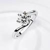 S925 Non-Fading Simulated Moissanite Six-Prong Women's Proposal Ring