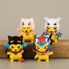 6Pcs/1Set Pocket Monsters Anime Figure Kawaii Pikachu Cosplay In Disguise Action Figures PVC Collection Model Dolls Toy Gift