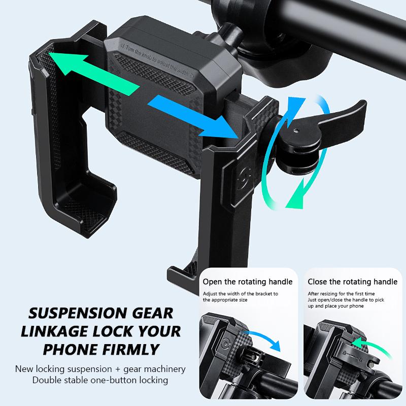 SEAMETAL Motorcycle Bicycle Phone Holder Gps Bracket Cellphone Stand Moto Rearview Mirror Handlebar Mount Motorcycle Accessories
