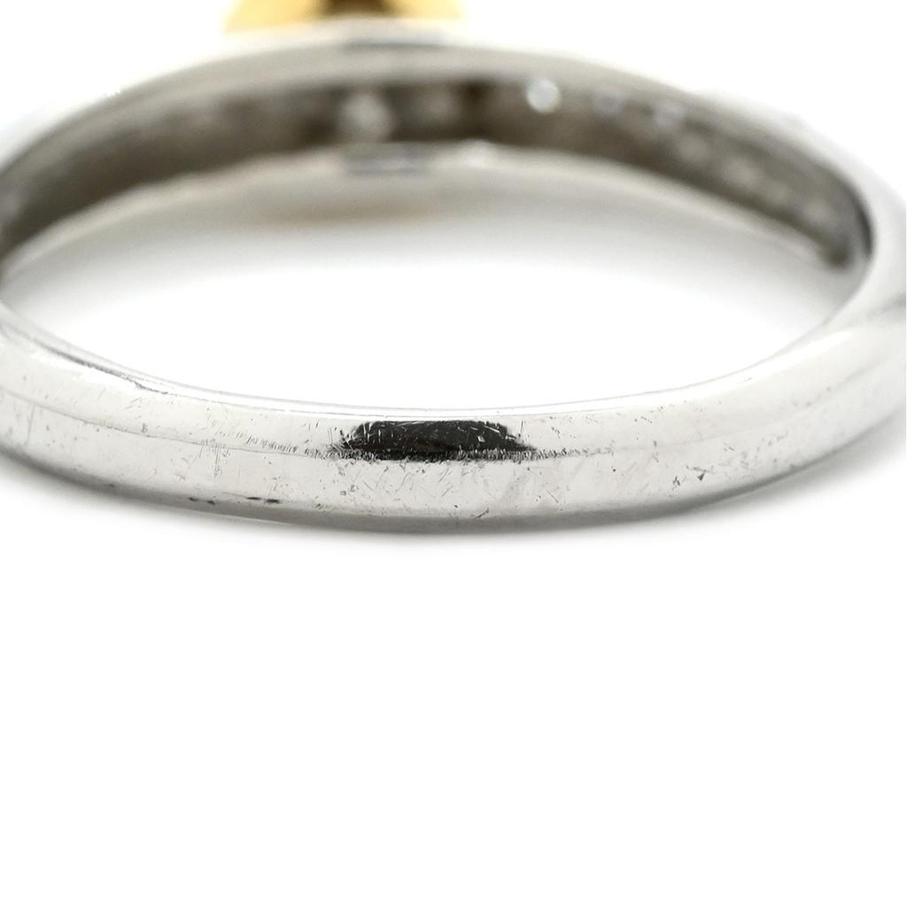 NON BRAND Diamond 0.28ctRing ring Pt900/18K Yellow Gold #18.5(JP Size) Array