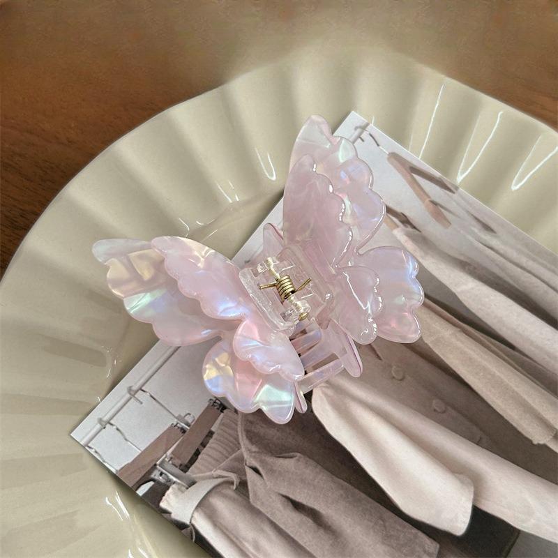 Fashion Colorful Fairy Butterfly Hair Claw Acetate Princess Butterfly Crab Hair Clips Women Girls Hairpin Hair Accessories Gift