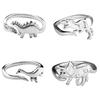 Vintage Dinosaur Rings for Lovers Charm Adjustable Opening Animal Rings Trendy Friendship Couple Jewellery Party Gift