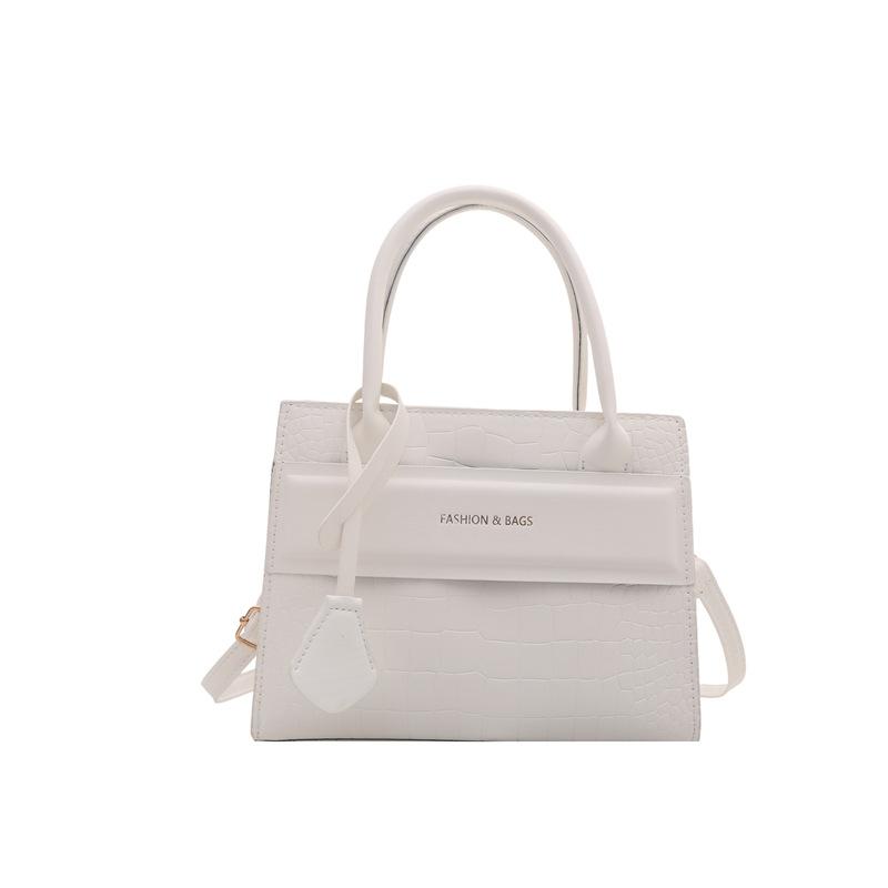 Women Crocodile Embossed Crossbody Shoulder Handbag Urban Simple Medium Tote Bag