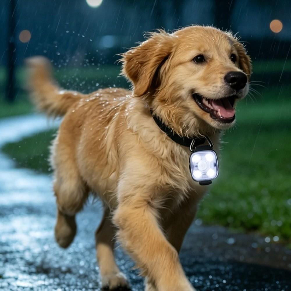 Waterproof LED Pet Collar Pendant USB Rechargeable Pet Safety Light Pet Walking