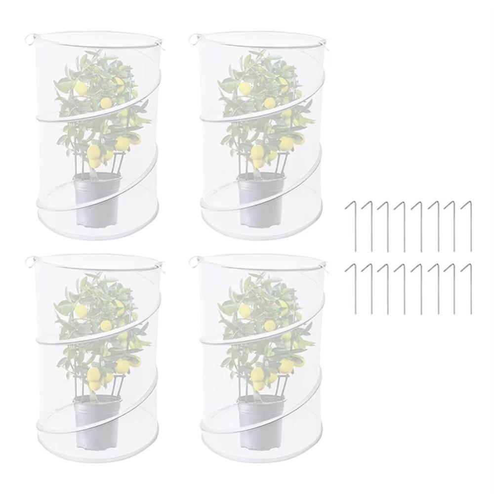 

Всепогодный чехол для защиты растений Складной протектор для садовых растений Сетчатый чехол для растений Сады на открытом воздухе белый