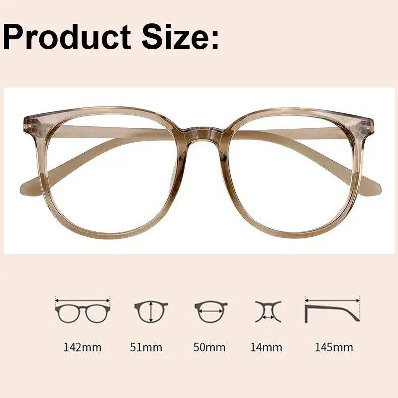 Ferdig Anti Blue Light Minus Briller Motetrend Rund Nærsynsbriller Optisk resept Myopia Eyewear 0 Til -4.0
