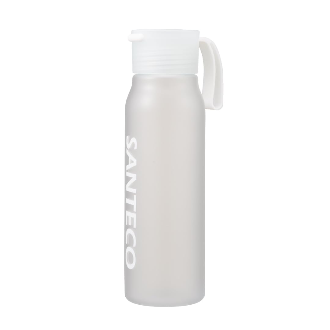 

CB Japan Water Bottle with Strap Rubber Paint 550ml Direct Drink Cold Water Only Ordinary Bottle 550 SANTECO [Mist White]