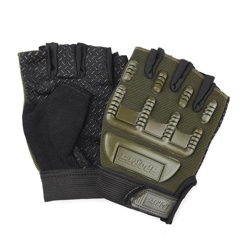

Child protective anti-drop gloves male half finger M коричневий