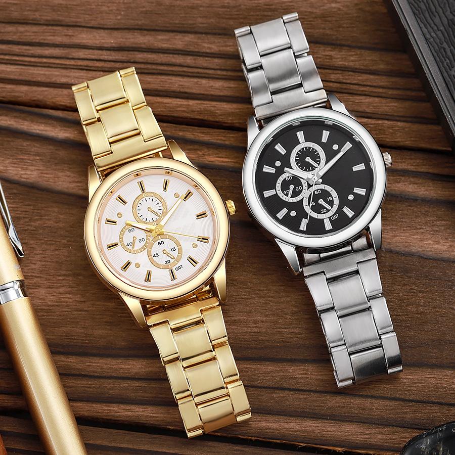 Top Luxury Brand Quartz Watch 3 Eyes Gold Men Business Analog Wristwatch Casual Men Clock Relogios Masculino Montre Homme Reloj