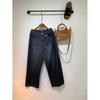 C S In The Room Wide Leg Denim pantS Hidden bandIng Ykk Zipper 3Color S2xl