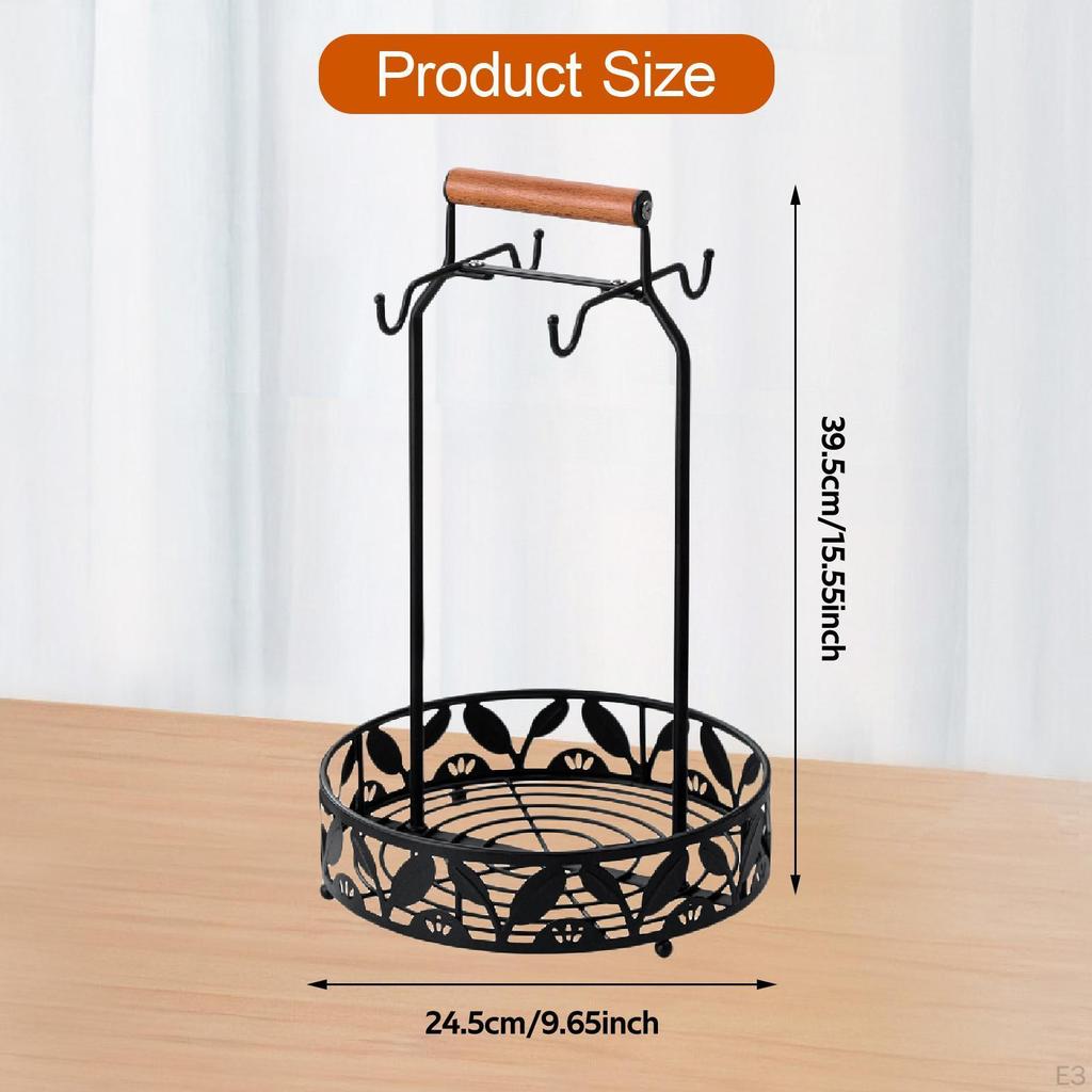 Kaffeebecherhalter Zubehör Ausstellungsständer, Tisch Büro Küche Metallschrank, mit Haken für