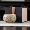 Zhuangluhua Enamel Golden Lotus Ceramic Master Tea Cup
