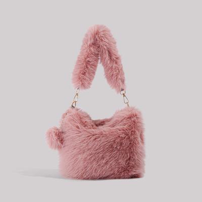 Underarm Bag Feeling Fluffy Bag Women's 2025 Winter New Niche Fashion Handbag Single Shoulder Lazy Plush Bag
