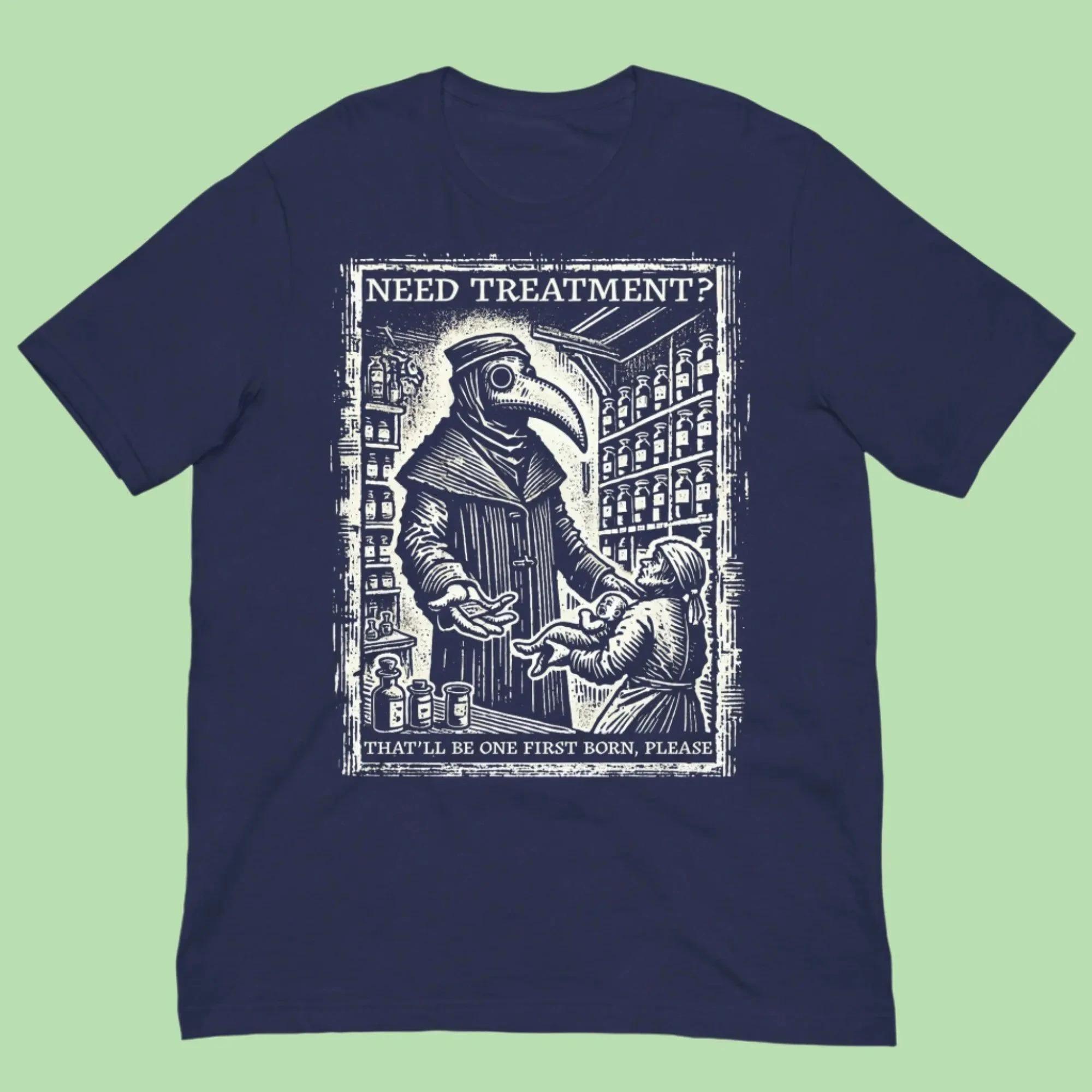 

Plague Doctor First Born Sacrifice Gothic Horror Meme Graphic Print Vintage Style Streetwear T-Shirt XXXL