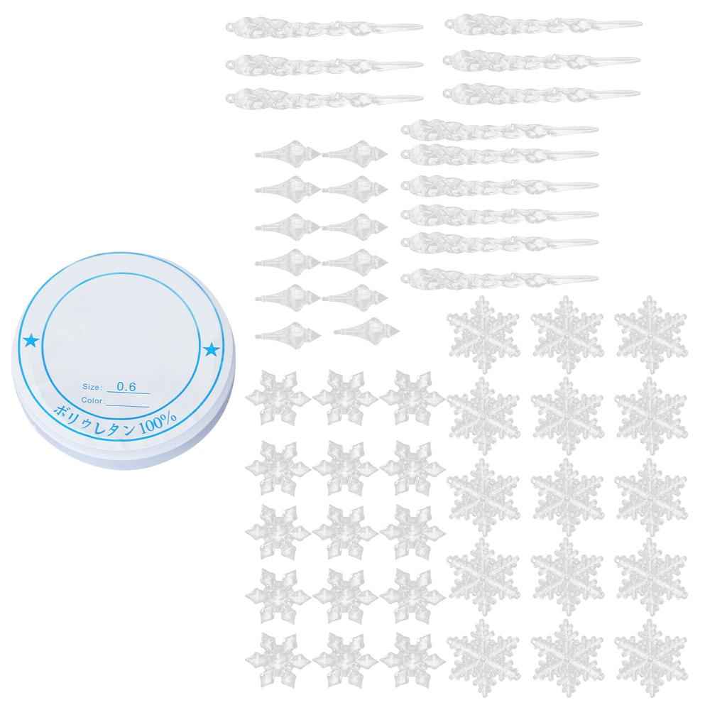 Christmas Snowflake Decorations Acrylic Icicle Pendant Christmas Tree Party Ornaments