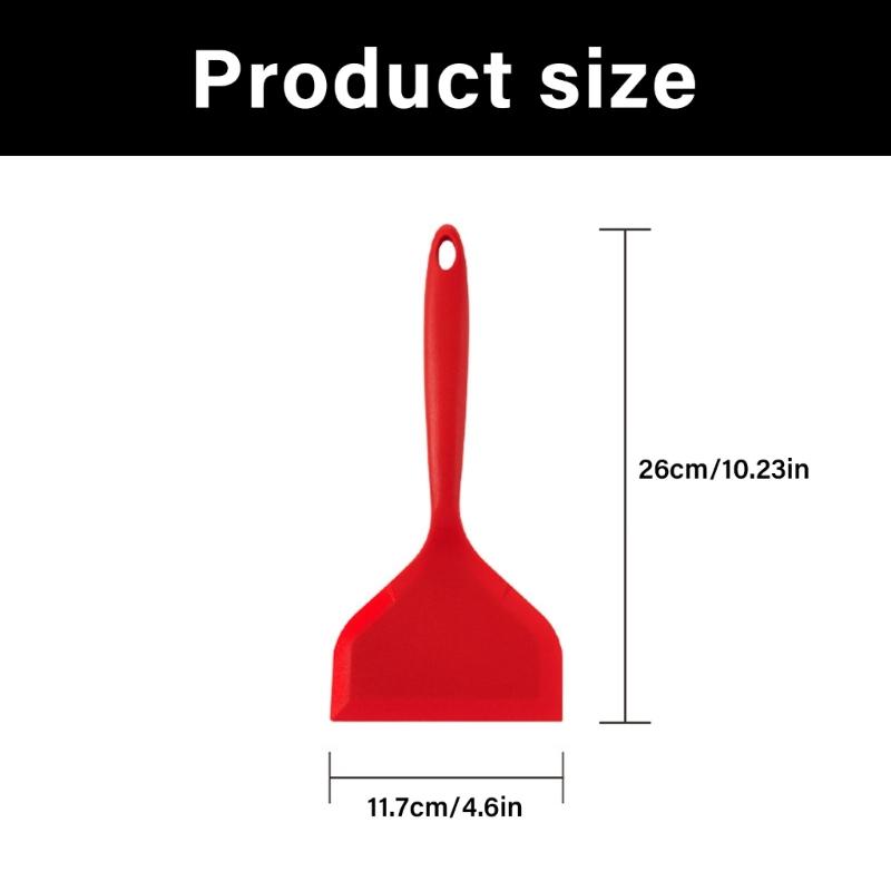 Nonstick Heat Resistant Spatula Wide Mouth Silicone Turner For Steaks Pancakes Safe Kitchen Essential Tool