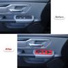 5pcs Red Interior Window Lift Switch Panel Cover Trim for Dodge Ram 1500 2018+