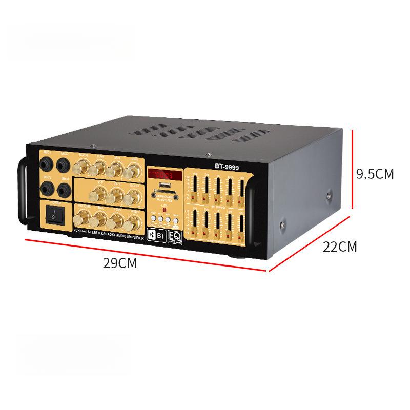 Ενισχυτής Υψηλής Ισχύος Με Συμβατότητα 12V/220V, Bluetooth, Αναπαραγωγή Κάρτας USB/SD, Ραδιόφωνο FM, Δυνατότητες Απώλειας Αποκωδικοποίησης