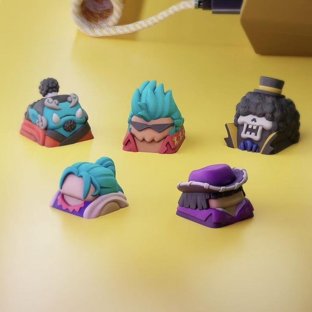 One Piece Figure Cute DIY Franky Nico Robin BROOK Jimbei Keycap Cross Mechanical Keyboard ESC Base Keycap Gift