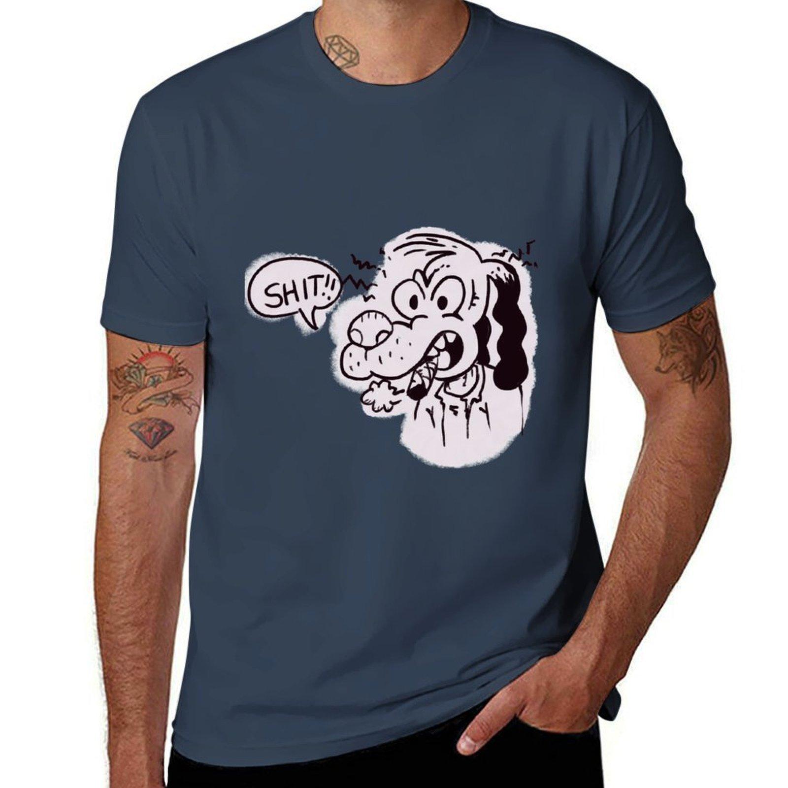 Roscoe the Dog TShirt Simple Line Art Print Tee S